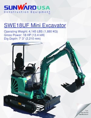 Mini Pelles Sunward SWE18UF