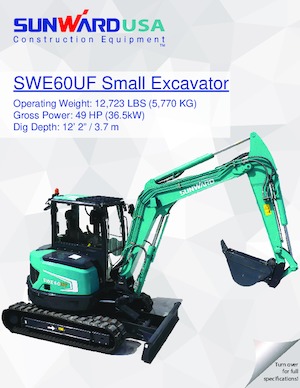 Mini Pelles Sunward SWE60UF 