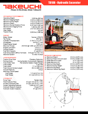 Mini Pelles Takeuchi TB 108