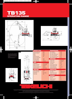 Mini Pelles Takeuchi TB 135