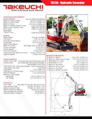 Mini Pelles Takeuchi TB 230