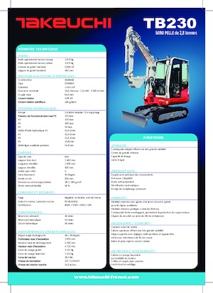 Mini Pelles Takeuchi TB 230