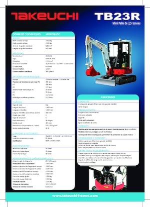 Mini Pelles Takeuchi TB 23 R