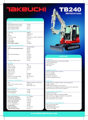 Mini Pelles Takeuchi TB 240