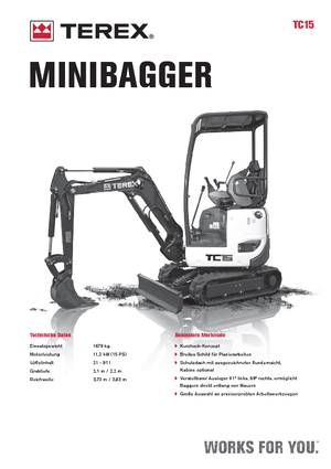Mini Pelles Terex TC 15