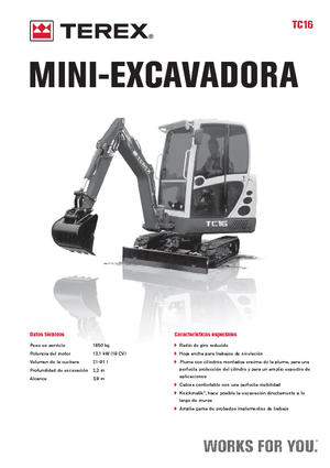 Mini Pelles Terex TC 16