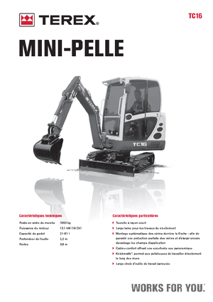 Mini Pelles Terex TC 16