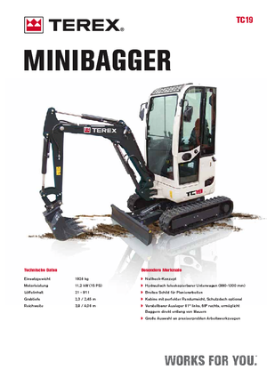Mini Pelles Terex TC 19 Z