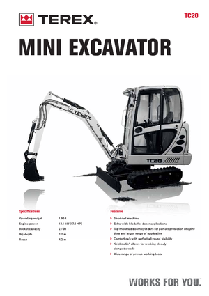 Mini Pelles Terex TC 20