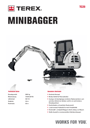 Mini Pelles Terex TC 29