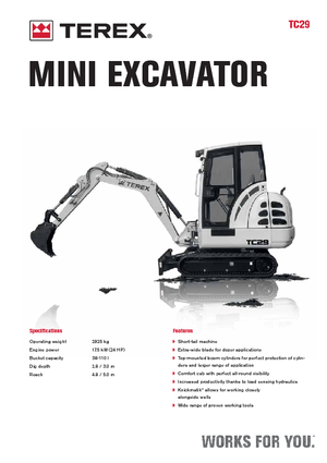 Mini Pelles Terex TC 29