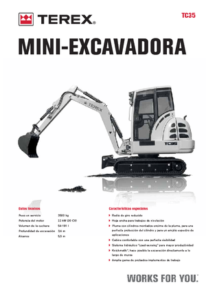 Mini Pelles Terex TC 35