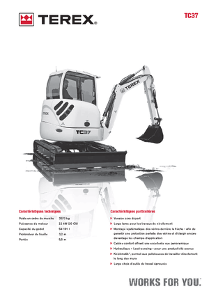 Mini Pelles Terex TC 37
