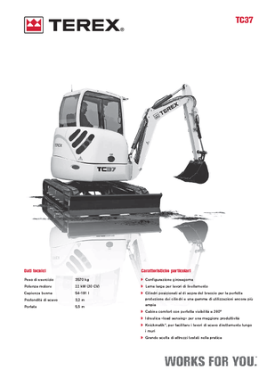 Mini Pelles Terex TC 37