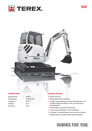 Mini Pelles Terex TC 37
