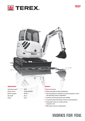 Mini Pelles Terex TC 37