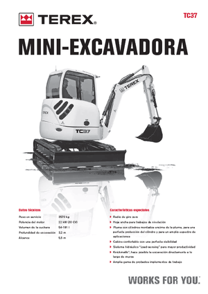 Mini Pelles Terex TC 37