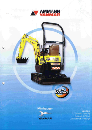 Mini Pelles Yanmar VIO 10-2 A