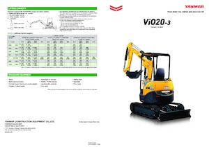 Mini Pelles Yanmar VIO 20