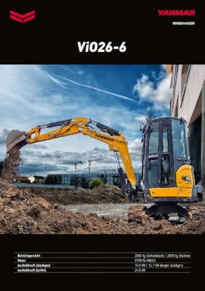 Mini Pelles Yanmar VIO 26-6 PR