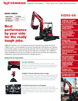 Mini Pelles Yanmar ViO50-6A