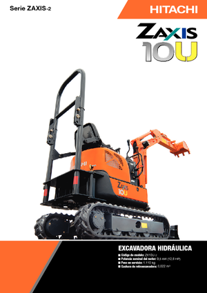Mini Pelles Hitachi ZX10U-2