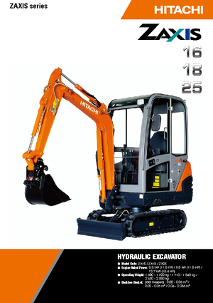 Mini Pelles Hitachi ZX 16