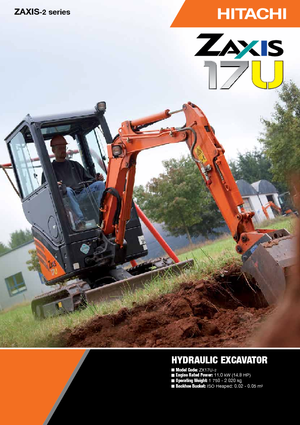Mini Pelles Hitachi ZX 17 U-2