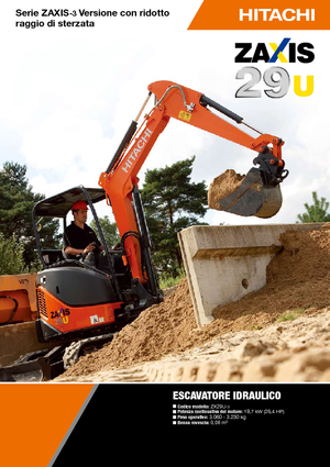 Mini Pelles Hitachi ZX 29 U 3