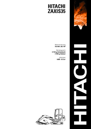 Mini Pelles Hitachi ZX 35 U-2