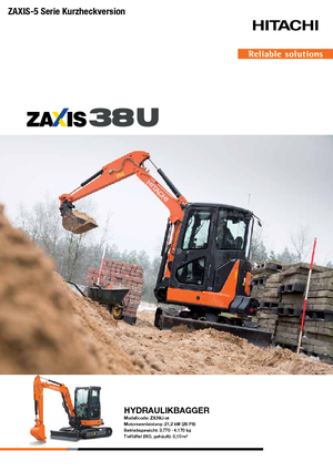Mini Pelles Hitachi ZX38U-5A