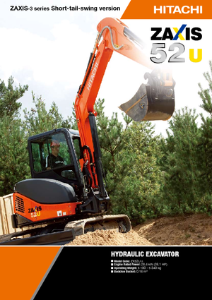 Mini Pelles Hitachi ZX 52 U 3