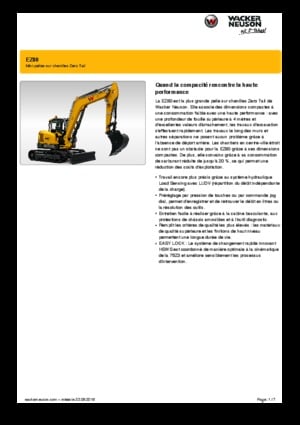 Excavatrice sur chenilles Wacker Neuson EZ80