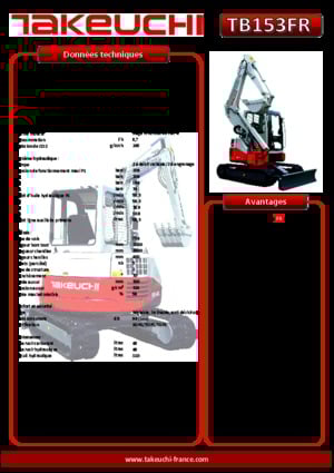 Mini Pelles Takeuchi TB 153 FR