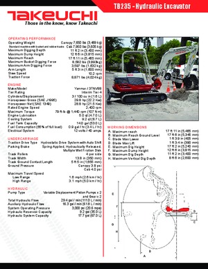 Mini Pelles Takeuchi TB 235