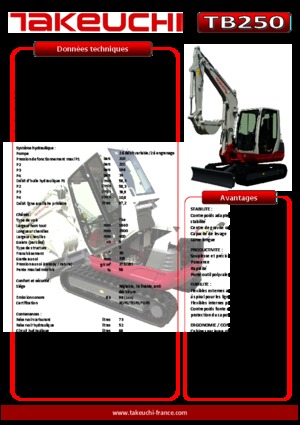 Mini Pelles Takeuchi TB 250
