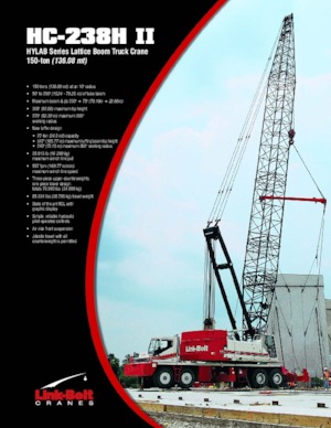 Grues mobiles - flèche treillis Link-Belt HC-238H II