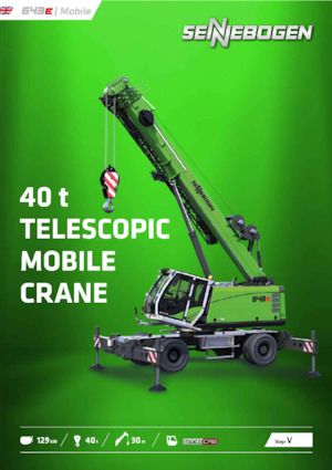 Grues mobiles  télescopiques Sennebogen 643E