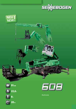 Grues mobiles  télescopiques Sennebogen 608 Multicrane