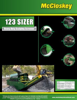 Installation de criblage mobile McCloskey 123 Sizer