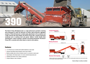 Installation de criblage mobile Terex-Finlay 390 Hydrascreen