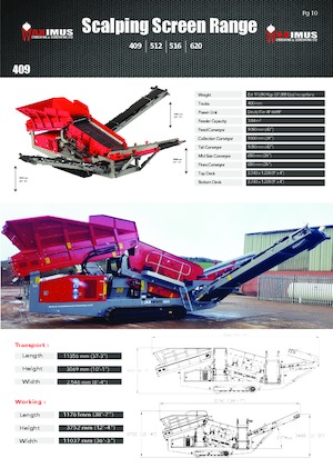 Installation de criblage mobile Maximus 409
