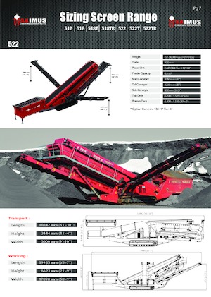Installation de criblage mobile Maximus 522