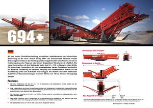 Installation de criblage mobile Terex-Finlay 694 Supertrak