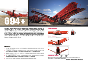 Installation de criblage mobile Terex-Finlay 694 Supertrak