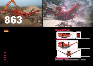 Installation de criblage mobile Terex-Finlay 863+