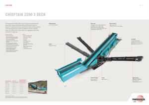Installation de criblage mobile Powerscreen Chieftain 2200 3 Deck