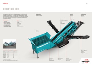Installation de criblage mobile Powerscreen Chieftain 600