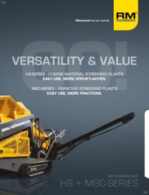 Installation de criblage mobile Rubble Master HS 7500M