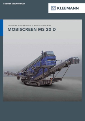 Installation de criblage mobile Kleemann MS 20 D